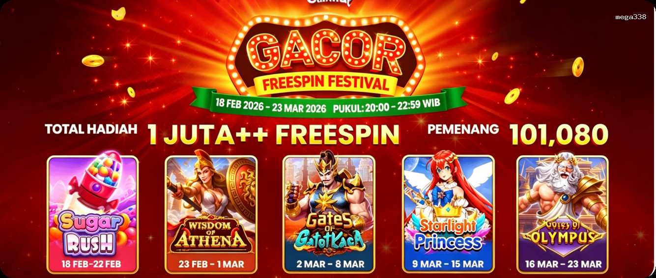 Login mega338 Sekarang Bonus Melimpah